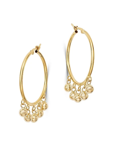 Bloomingdale's Fine Collection Dangling Spheres Hoop Earrings