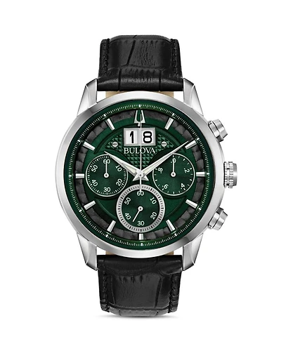 Sutton Classic Big Date Dark Green Dial Chronograph, 44mm