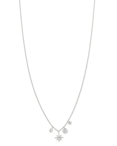 Meira T 14K White Gold Diamond Starburst Necklace, 18