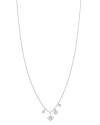Meira T 14K White Gold Diamond Starburst Necklace, 18