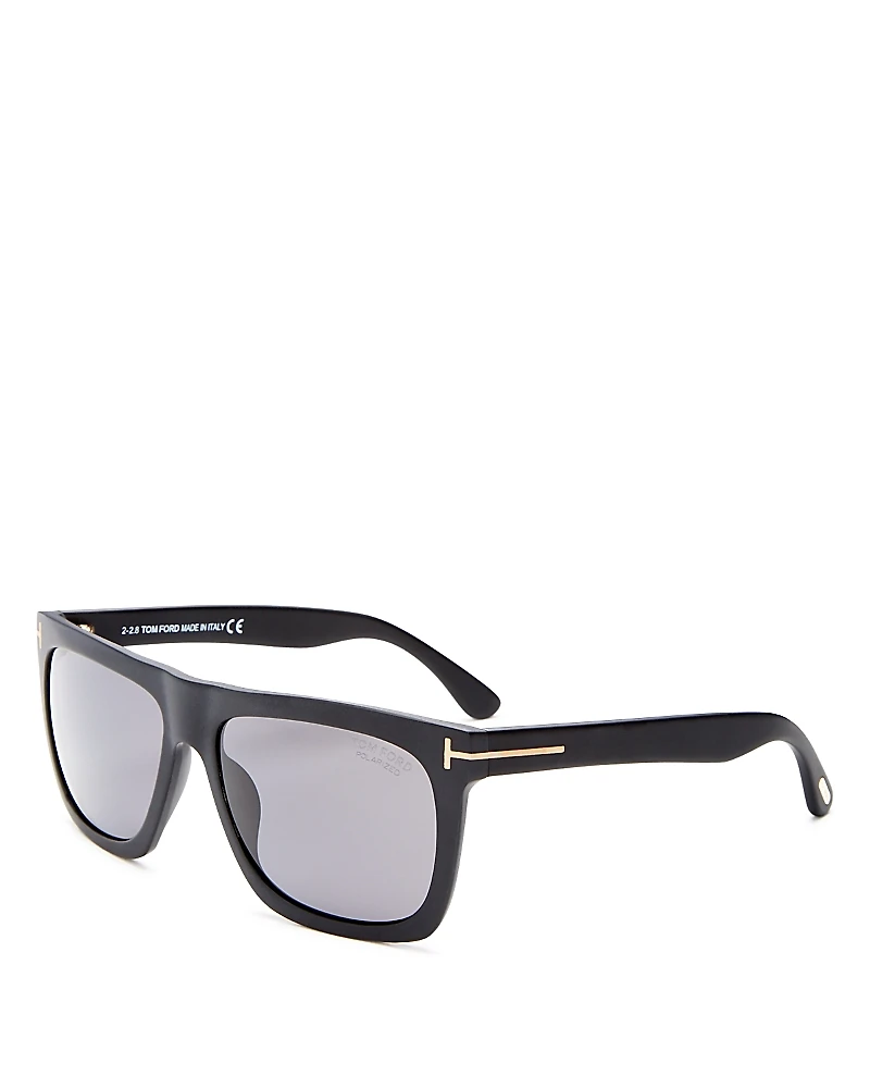 Tom Ford Morgan Polarized Flat Top Square Sunglasses, 57mm