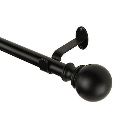 Elrene Home Fashions Cordelia Adjustable Curtain Rod with Ball Finials