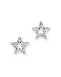 Diamond Star Stud Earrings in 14K Gold
