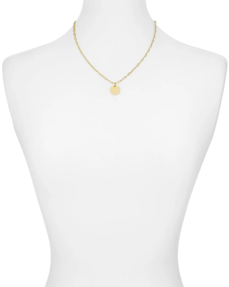 Circle Pendant Necklace, 18" - Exclusive