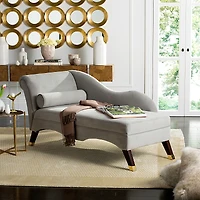 Safavieh Caiden Velvet Chaise with Pillow