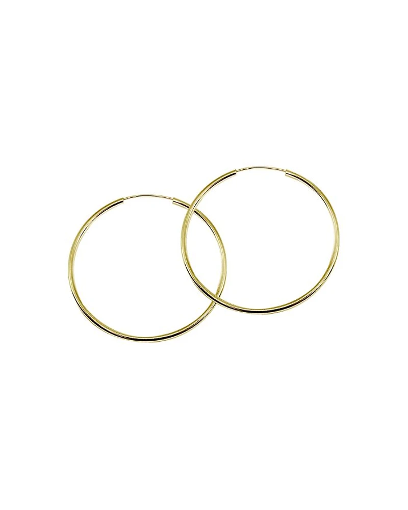 Hoop Earrings 18K Gold-Plated Sterling Silver or - Exclusive