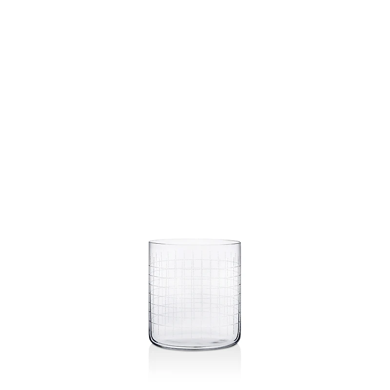 Nude Glass Finesse Grid Double Old Fashioned Whisky Glass, Set of 4