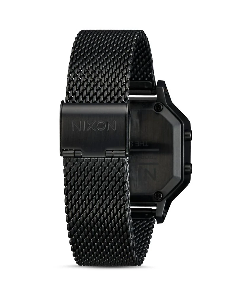 Siren Milanese All-Black Mesh Bracelet Watch, 36mm