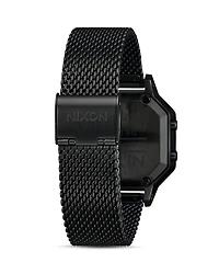 Siren Milanese All-Black Mesh Bracelet Watch, 36mm