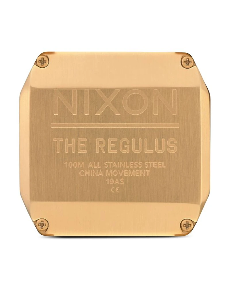 Regulus All-Black Link Bracelet Watch, 46mm