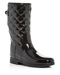 Hunter Women's Refined Gloss Quilted Rain Boots