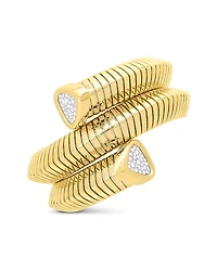 Marina B 18K Yellow Gold Trisola Bangle Bracelet with Diamonds