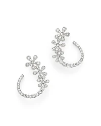 Bloomingdale's Fine Collection Diamond Flower Front-to-Back Earrings
