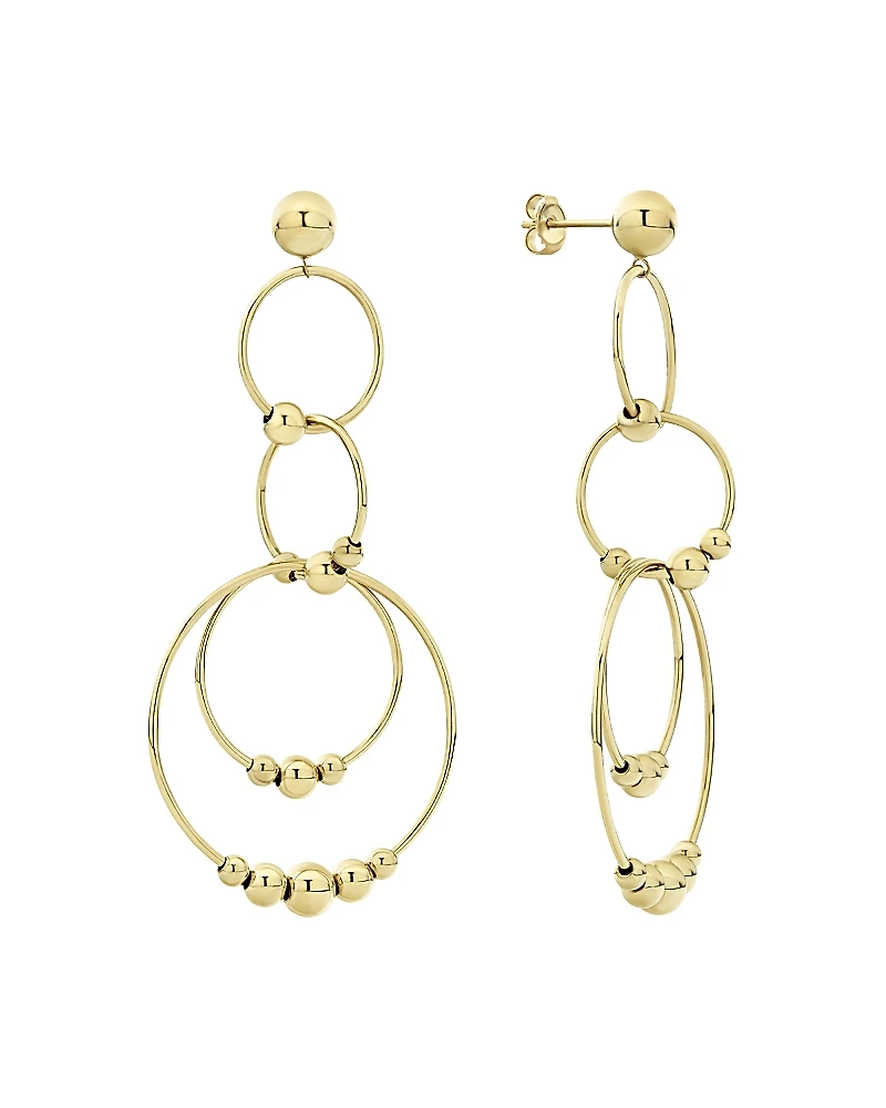 Lagos 18K Yellow Gold Caviar Gold Chandelier Earrings