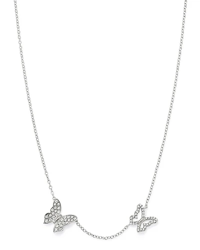 Bloomingdale's Fine Collection Pave Diamond Butterfly Necklace