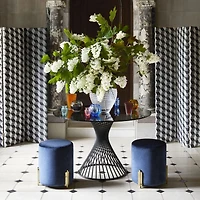 Eye Oval Small Red Vase