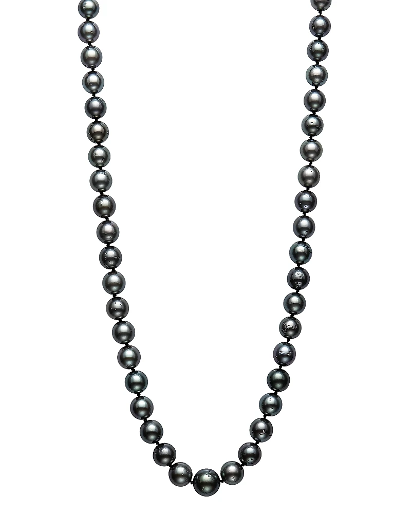 Bloomingdale's Fine Collection Tahitian Black Cultured Pearl Strand Necklace