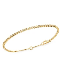 Bezel-Set Diamond Stacking Bracelet in 14K Yellow Gold, 0.25 tcw