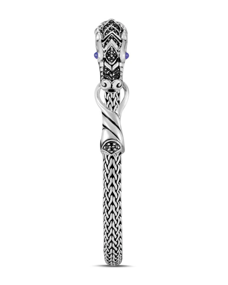 Sterling Silver Legends Naga Extra Small Chain Bracelet with Blue Sapphire Eyes