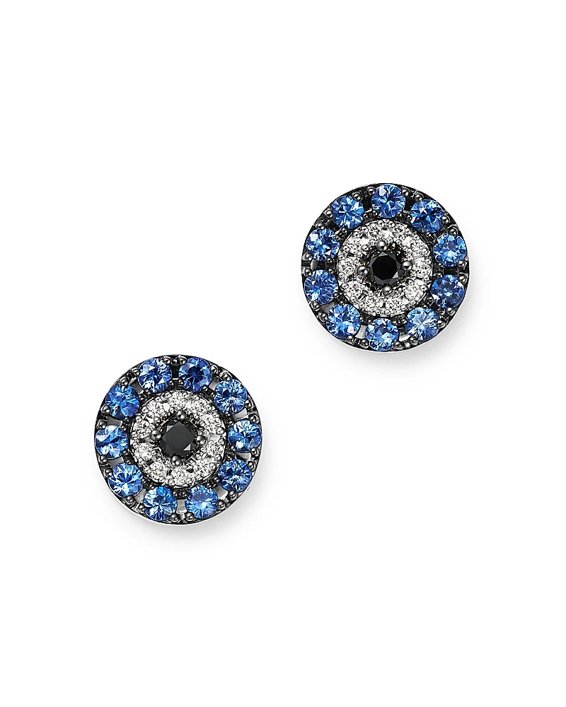 Bloomingdale's Fine Collection Diamond & Sapphire Evil Eye Earrings