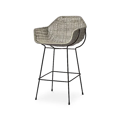 Jamie Young Nusa Rattan Counter Stool