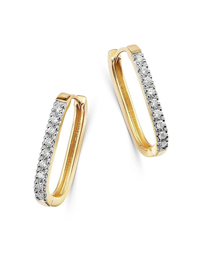 Bloomingdale's Fine Collection Diamond Square Hoop Earrings