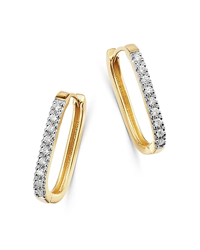 Bloomingdale's Fine Collection Diamond Square Hoop Earrings