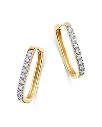 Bloomingdale's Fine Collection Diamond Square Hoop Earrings