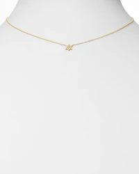 Midi Bitty 14K Yellow Gold & Diamond Star of David Necklace, 16"
