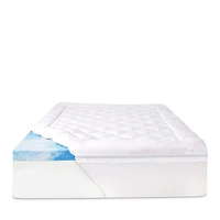 3+1 Memory Foam Mattress Topper with Fiber Fill Cover