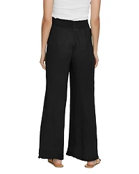 Smocked Wide-Leg Pants