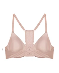 Future Foundation Lace-Racerback Front-Close Contour Bra