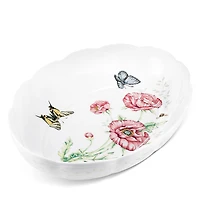 Lenox Butterfly Meadow Scalloped Oval Baker