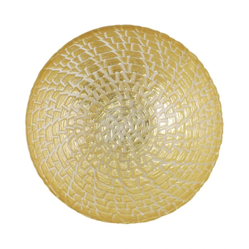 Rufolo Glass Gold Crocodile Small Bowl