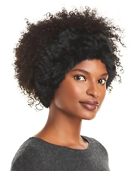 Surell Rex Rabbit Faux Fur Knit Headband