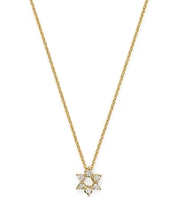 Roberto Coin 18K Yellow Gold Diamond Star of David Pendant Necklace, 16-18