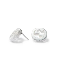 Sterling Silver Interlocking G Stud Earrings