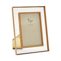 Lucite Bordered Easel Back 4" x 6" Picture Frame