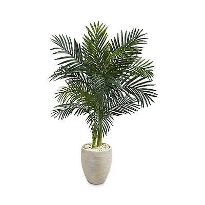 Nearly Natural Artificial Golden Cane Palm Tree