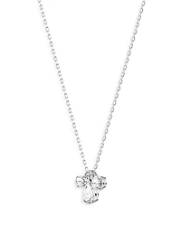 Mesmera Three Stone Pendant Necklace, 15.6"
