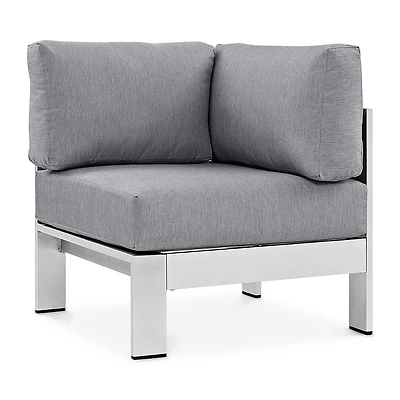 Modway Shore Outdoor Patio Aluminum Corner Sofa