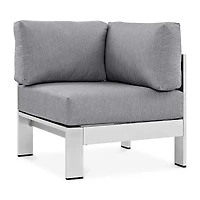 Modway Shore Outdoor Patio Aluminum Corner Sofa