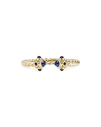 18K Yellow Gold Renaissance Blue Sapphire Ring