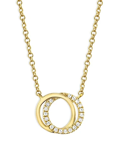 14K Yellow Gold Diamond Love Knot Pendant Necklace, 18" - Exclusive