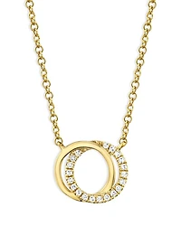 14K Yellow Gold Diamond Love Knot Pendant Necklace, 18" - Exclusive