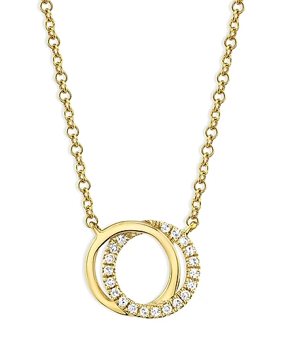Moon & Meadow 14K Yellow Gold Diamond Love Knot Pendant Necklace, 18 - Exclusive