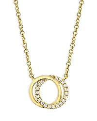 Moon & Meadow 14K Yellow Gold Diamond Love Knot Pendant Necklace, 18 - Exclusive