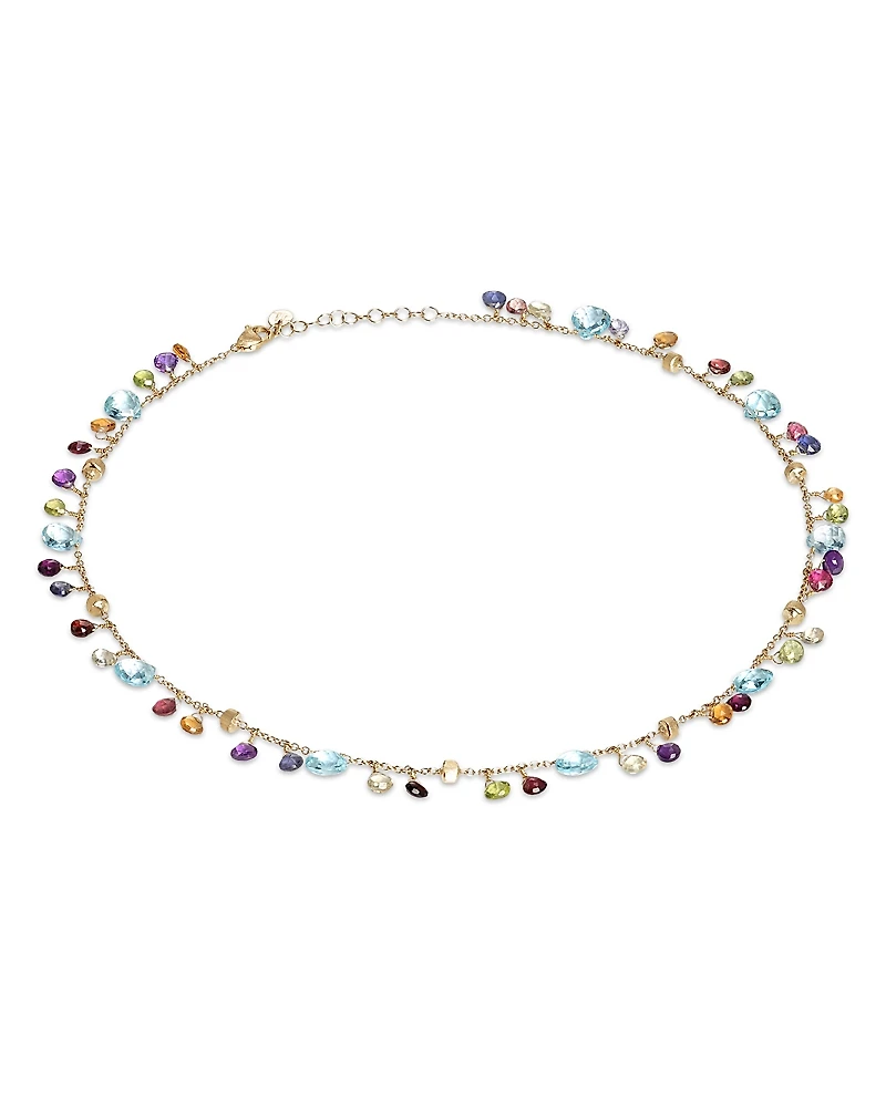 Marco Bicego 18K Yellow Gold Paradise Blue Topaz & Mixed Gemstone Necklace, 16.5