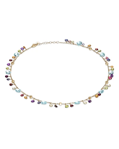 Marco Bicego 18K Yellow Gold Paradise Blue Topaz & Mixed Gemstone Necklace, 16.5