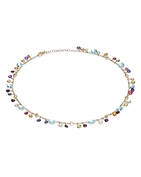 Marco Bicego 18K Yellow Gold Paradise Blue Topaz & Mixed Gemstone Necklace, 16.5